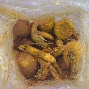 The Boiling Crab - 1 Pound Kauai Shrimp, Sausage, Corn on the Cob, Potatoes - Seafood Near Me - Honolulu, Hawaii The Boiling Crab - 1 Pound Kauai Shrimp, Sausage, Corn on the Cob, Potatoes - Seafood Near Me - Honolulu, Hawaii
