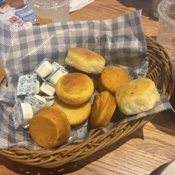 Cracker Barrel Old Country Store - Corn muffins and biscuits; ask for jelly! - American Near Me - Mount Arlington, New Jersey