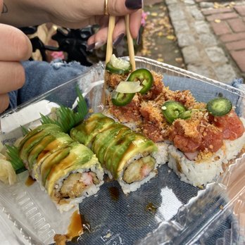 Bluefin Sushi - Volcano Roll & Blue Dragon Roll - Sushi Bars Near Me - Washington, DC, District of Columbia