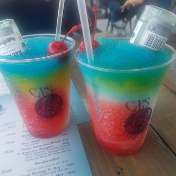 CJ's Crab Shack - Frozen Rainbow drinks - Seafood Near Me - Miami Beach, Florida CJ's Crab Shack - Frozen Rainbow drinks - Seafood Near Me - Miami Beach, Florida