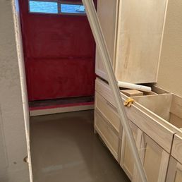 Bathroom vanity and storage cabinet. Bathroom vanity and storage cabinet.
