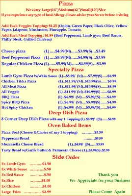 Halal Desi Pizza & Gyro's by null