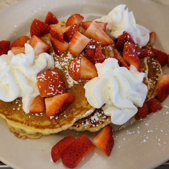 The Eveready Diner - Strawberry & cream pancakes - Diners Near Me - Brewster, New York