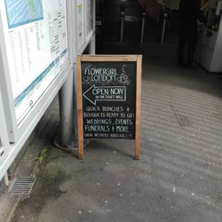 Flower Girl London - Sign in front of the station