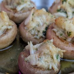 Vaso's Kitchen - Crab-stuffed mushrooms