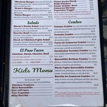 El Paso Restaurant - Menu - Mexican Near Me - Central Falls, Rhode Island