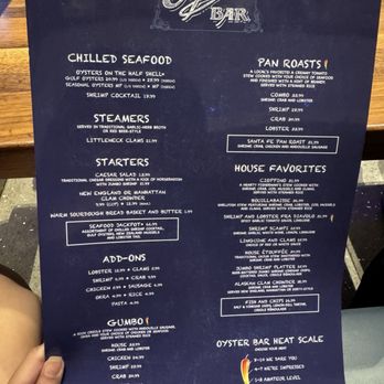 The Oyster Bar - Menu 04.03.26 - Bars Near Me - Las Vegas, Nevada