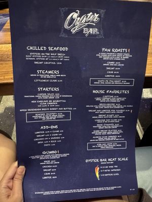 Menu photo 5 The Oyster Bar Las Vegas, NV
