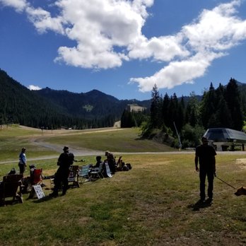 Crystal Mountain Resort - View of one of the slopes in the summer. - Ski Resorts Near Me - Enumclaw, Washington