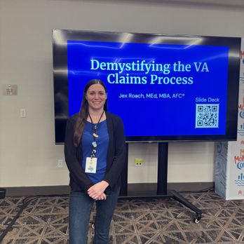 FinanciFI Coaching - Jex giving a presentation on the VA compensation claims process - Financial Advising Near Me FinanciFI Coaching - Jex giving a presentation on the VA compensation claims process - Financial Advising Near Me