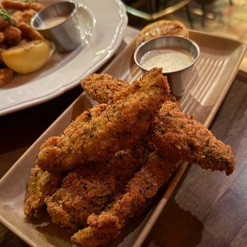 Moonshine Grill - Fried pickle spears - Southern Near Me - Austin, Texas Moonshine Grill - Fried pickle spears - Southern Near Me - Austin, Texas