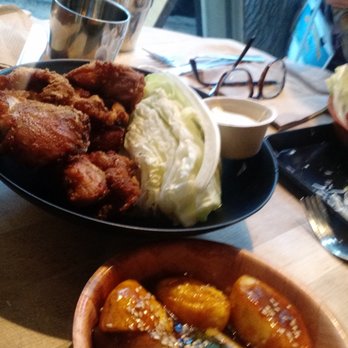 Aburaya - Miso seasoned fried chicken and zucchini - Izakaya Near Me - Oakland, California