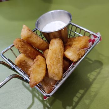 Bocata Arepa Bar - Yuca fries. A little tough and needed salt, but overall pretty good. - Venezuelan Near Me - Glen Allen, Virginia