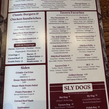 Slyman's Tavern - Independence - Menu - Bars Near Me - Independence, Ohio Slyman's Tavern - Independence - Menu - Bars Near Me - Independence, Ohio