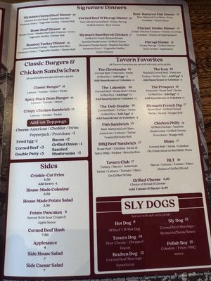 Menu photo 1 Slyman's Tavern - Independence Independence, OH Menu photo 1 Slyman's Tavern - Independence Independence, OH