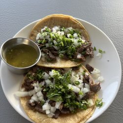 Lakemoor Diner - Steak Tacos, with homemade green salsa! Happy Taco Tuesday!!