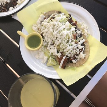 Machete Taqueria - Al pastor huarache with amazing Fuji apple hard cider - New Mexican Cuisine Near Me - Redlands, California Machete Taqueria - Al pastor huarache with amazing Fuji apple hard cider - New Mexican Cuisine Near Me - Redlands, California