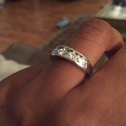 Jz Jewelers Inc - Resized (down five sizes) ring.