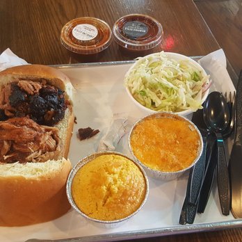 Smoque BBQ - 1/2 &1/2 sandwich, Mac and cheese, cornbread, coleslaw. Best bang for you buck!!! - Barbeque Near Me - Chicago, Illinois Smoque BBQ - 1/2 &1/2 sandwich, Mac and cheese, cornbread, coleslaw. Best bang for you buck!!! - Barbeque Near Me - Chicago, Illinois