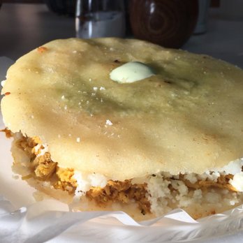 La Frontera Bakery - Chicken and cheese arepa (fried) - Venezuelan Near Me - New Brunswick, New Jersey La Frontera Bakery - Chicken and cheese arepa (fried) - Venezuelan Near Me - New Brunswick, New Jersey