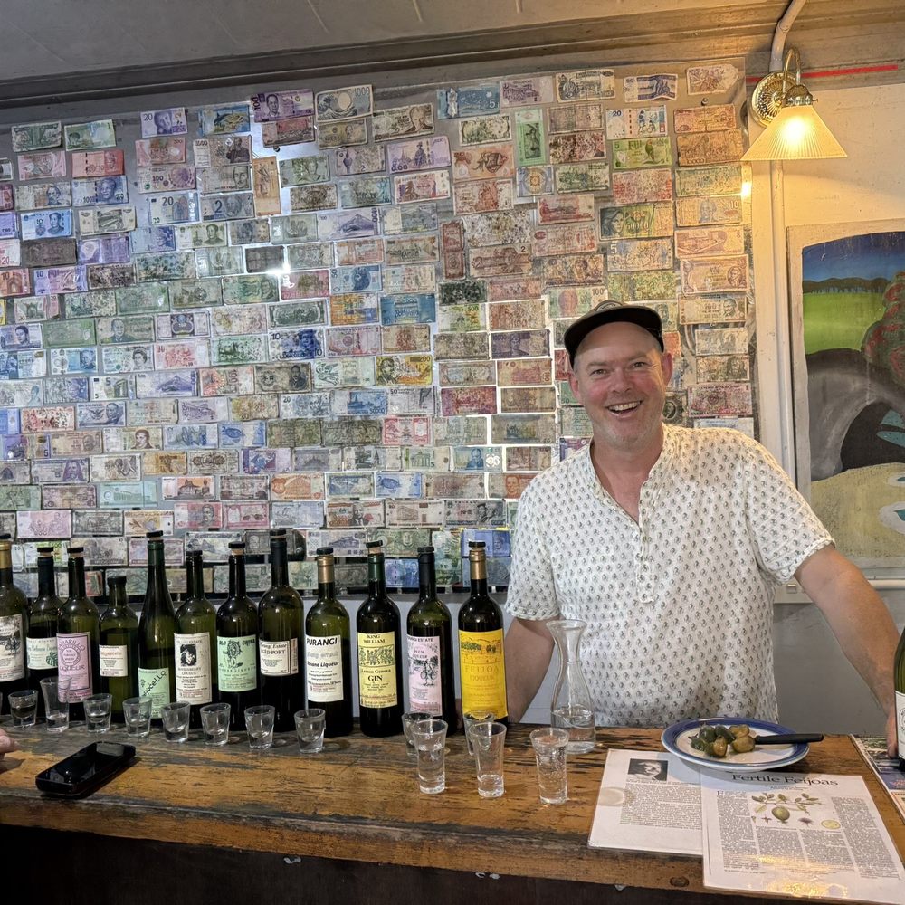 Purangi Winery Restaurant - Owner Danny behind the sampling bar - Pizza Near Me - Purangi, WKO Purangi Winery Restaurant - Owner Danny behind the sampling bar - Pizza Near Me - Purangi, WKO
