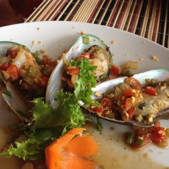 Thai Time - Forgot the "official" name but this mussel appetizer is the bomb! - Thai Near Me - McDonough, Georgia Thai Time - Forgot the "official" name but this mussel appetizer is the bomb! - Thai Near Me - McDonough, Georgia