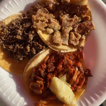 Super Tacos - TRIPES or intestine. A Must get. And I'm not even a fan of internal organs! $2 a taco. Pastor was good. Cabeza great. - Tacos Near Me - San Gabriel, California