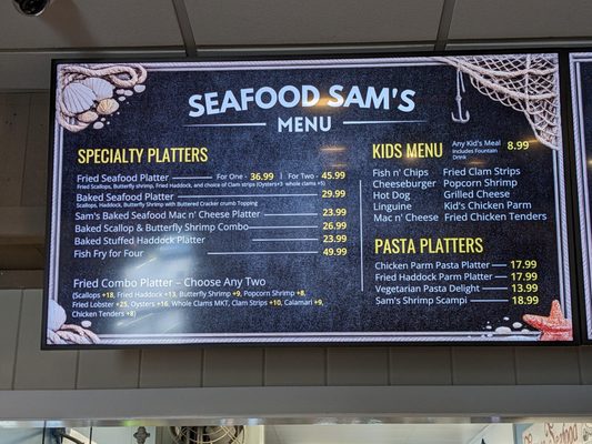 Menu photo 3 Seafood Sam's Sandwich, MA Menu photo 3 Seafood Sam's Sandwich, MA
