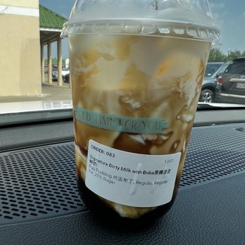 Fuji Tea - Signature Dirty Milk with Boba - Bubble Tea Near Me - Houston, Texas
