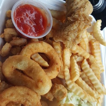 John Boy's BBQ & Seafood - Popcorn shrimp and a piece of my husbands catfish off the special board that melted in your mouth- and I don't ever eat catfish. - Barbeque Near Me - Elkin, North Carolina John Boy's BBQ & Seafood - Popcorn shrimp and a piece of my husbands catfish off the special board that melted in your mouth- and I don't ever eat catfish. - Barbeque Near Me - Elkin, North Carolina
