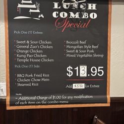 Temple Garden - Lunch and dinner specials