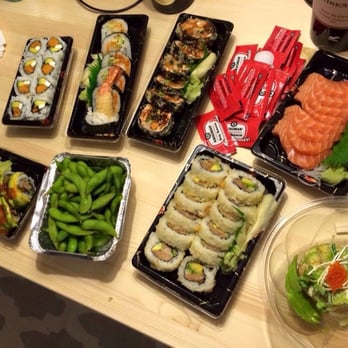 Genki Ya - Cambridge - Crazy roll, Genki ya roll, spicy tuna tempora roll, smooth roll, catapillar roll, edamame, avocado salad, salmon sashimi - Sushi Bars Near Me - Cambridge, Massachusetts Genki Ya - Cambridge - Crazy roll, Genki ya roll, spicy tuna tempora roll, smooth roll, catapillar roll, edamame, avocado salad, salmon sashimi - Sushi Bars Near Me - Cambridge, Massachusetts