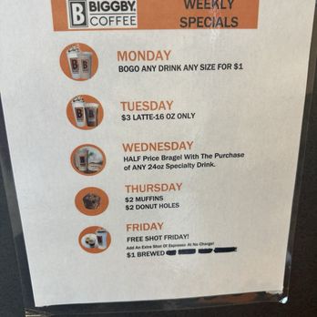 Biggby Coffee - Weekly specials - Coffee & Tea Near Me - Winston-Salem, North Carolina