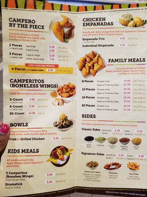 Menu photo 7 Pollo Campero Charlotte, NC