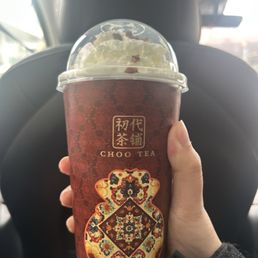 Osmanthus oolong tea latte, light ice, 50% sugar Osmanthus oolong tea latte, light ice, 50% sugar