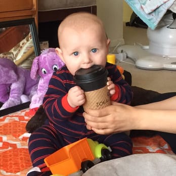 Zoka Coffee - Starting him early! Double Capp with 1 raw sugar! :) - Coffee & Tea Near Me - Seattle, Washington Zoka Coffee - Starting him early! Double Capp with 1 raw sugar! :) - Coffee & Tea Near Me - Seattle, Washington