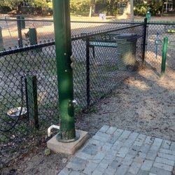 Isle of Palms Bark Park - Wash off station in double gated entry area