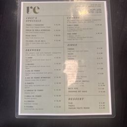 Menu Menu