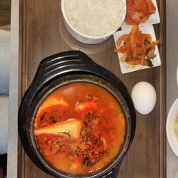 Seafood kimchi jjigae with tofu