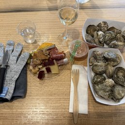 My place setting for Oyster Shucking class