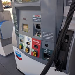 a gas pump at a gas station