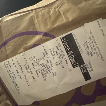 Jack in the Box - Reciept - Fast Food Near Me - Salinas, California