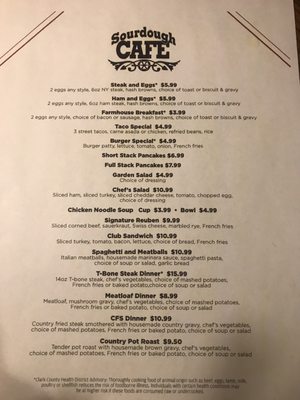 Menu photo 4 Sourdough Cafe Las Vegas, NV