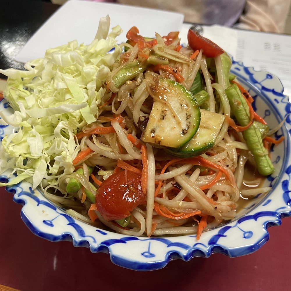 Papaya salad. Papaya salad.