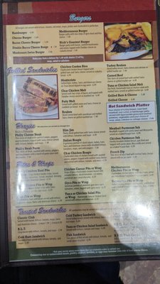 Menu photo 1 Nick's Four Roses Port Huron, MI