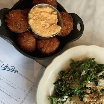 Ben Paris - BUTTERMILK HUSH PUPPIES, CAULIFLOWER CAESAR - New American Near Me - Seattle, Washington Ben Paris - BUTTERMILK HUSH PUPPIES, CAULIFLOWER CAESAR - New American Near Me - Seattle, Washington