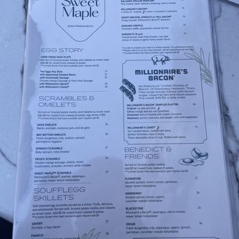 Sweet Maple - Menu page 1 - Breakfast & Brunch Near Me - Cupertino, California Sweet Maple - Menu page 1 - Breakfast & Brunch Near Me - Cupertino, California