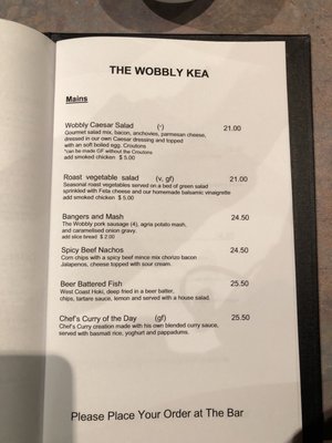 Menu photo 4 Wobbly Kea Canterbury, CAN Menu photo 4 Wobbly Kea Canterbury, CAN