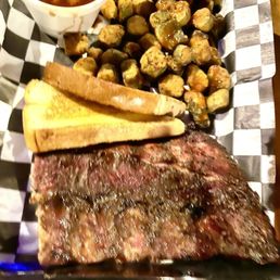 Ribs and okra Ribs and okra