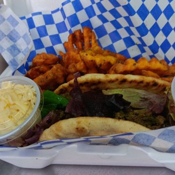Delilah's Front Porch - Chimichurri beef pita with grated mesquite smoked gouda - Food Trucks Near Me - Austin, Texas
